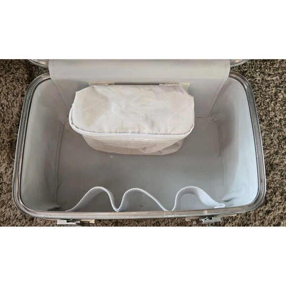 American Tourister Makeup Cosmetic Travel Case Black Hardshell Luggage Lock Keys - Picture 13 of 16